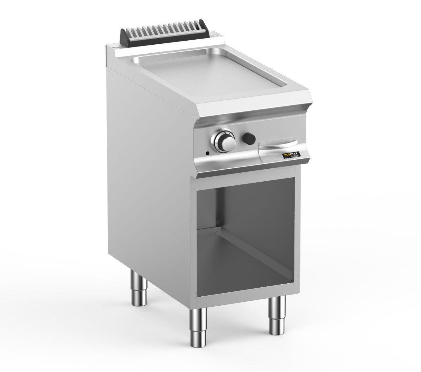 Light Gray Hobart Ecomax HEFTBG74AL Smooth Griddle on Open Cupboard, 7kW - Contact Us For Availability