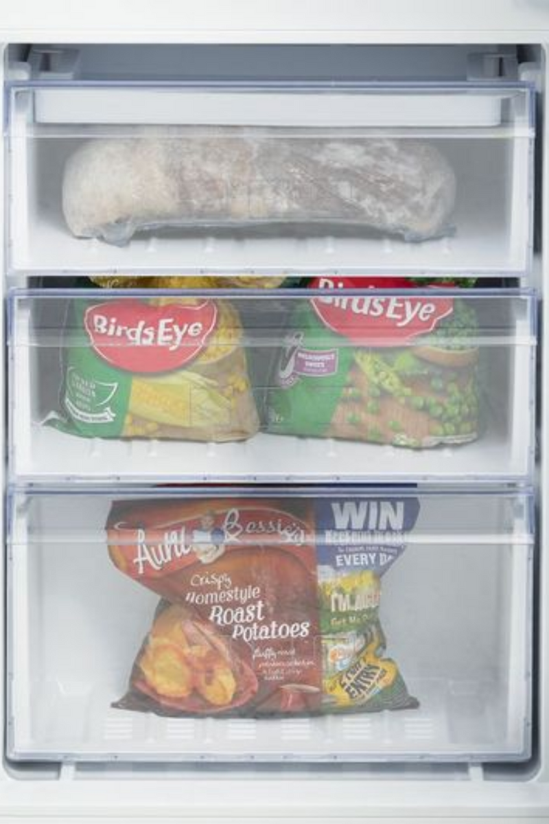 Gray BEKO 271L Integrated Fridge Freezer, 70/30 Split