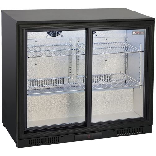 Dark Gray Diverso WR-TAS2-E3 Ventilated bottle cooler, 2 sliding glass doors - Contact Us For Availability
