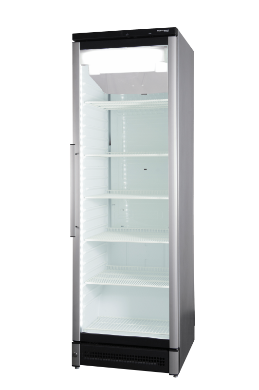 Gray Vestfrost MF180 Glass Single Door Upright Display Freezer, 282 Litres - Low Stock