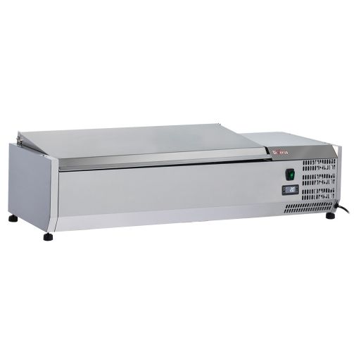 Gray Diverso WR-SY12-C1 Topping shelf 3 x GN 1/3 & 1x GN 1/2 -150 mm, with stainless steel lid - Contact Us For Availability