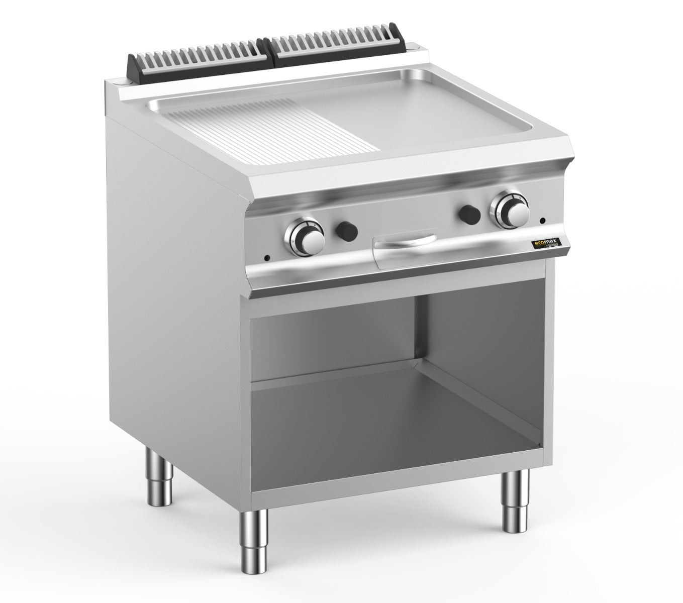 Light Gray Hobart Ecomax HEFTBG77ALR 1/2 Smooth & 1/2 Ribbed Griddle, 14kW - Contact Us For Availability