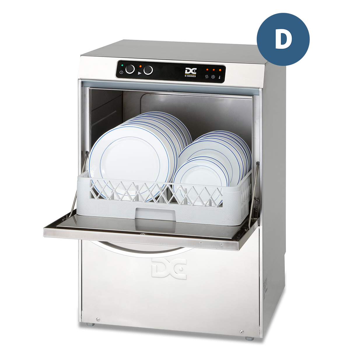 Light Gray DC SD45D Standard Range 450mm Basket Frontloading Commercial Dishwasher with Drain Pump, 14 Plates - Contact Us For Availability
