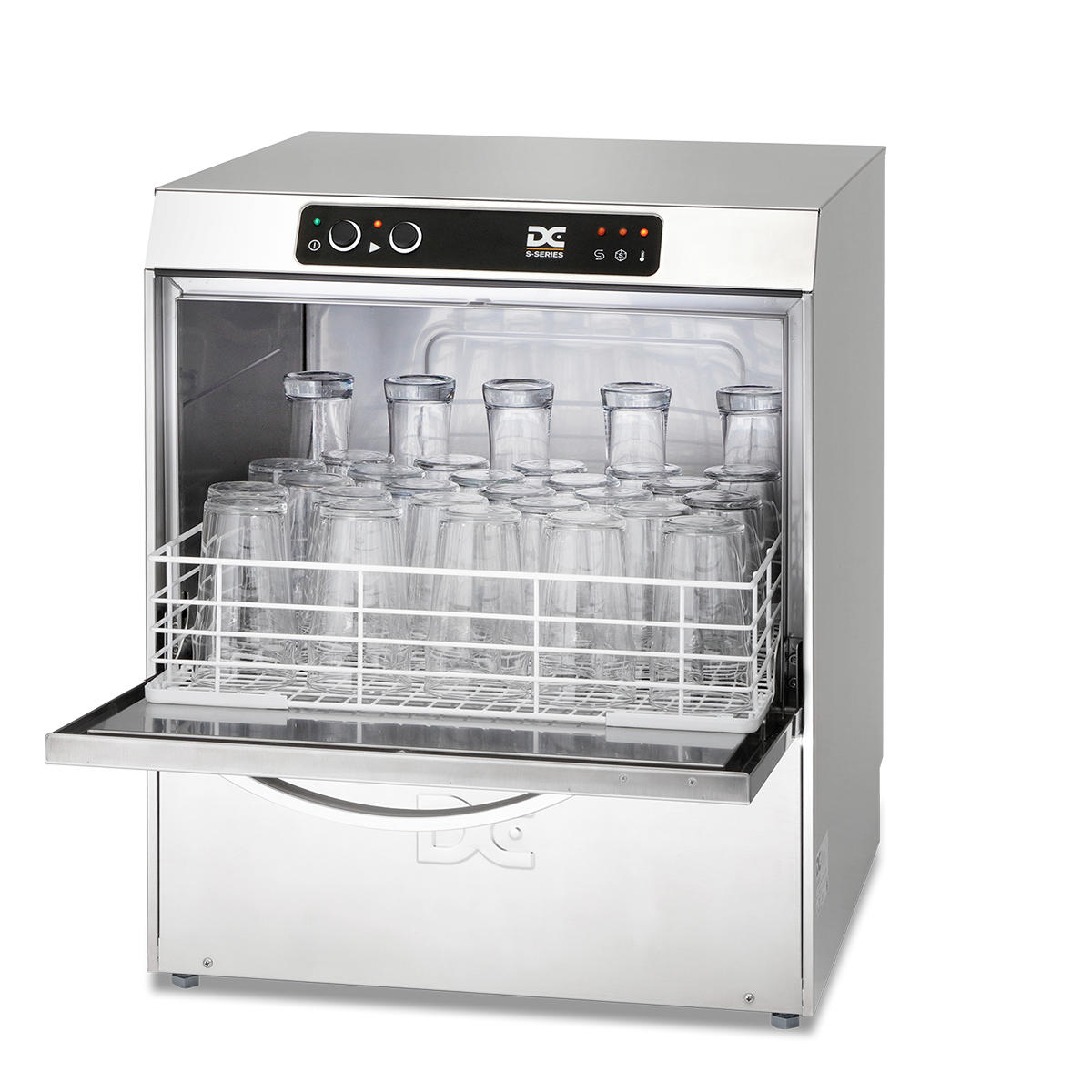 Light Gray DC SG50 Standard Range 500mm Basket Frontloading Commercial Glasswasher, 30 Pint Capacity - Contact Us For Availability