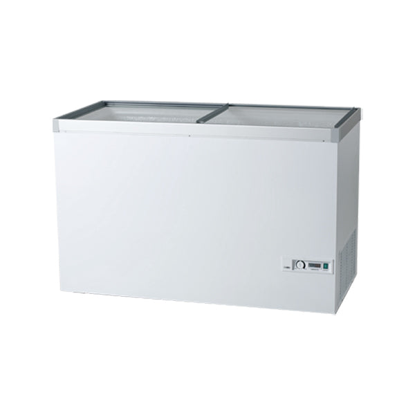 Light Gray Vestfrost DFG405 Display Chest Freezer, 386 Litres - In Stock