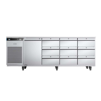 Light Gray Foster EP1/4H/43-332 EcoPro G3 1 Door & 9 Drawer Refrigerated Counter, 585 Litres - Contact Us For Availability