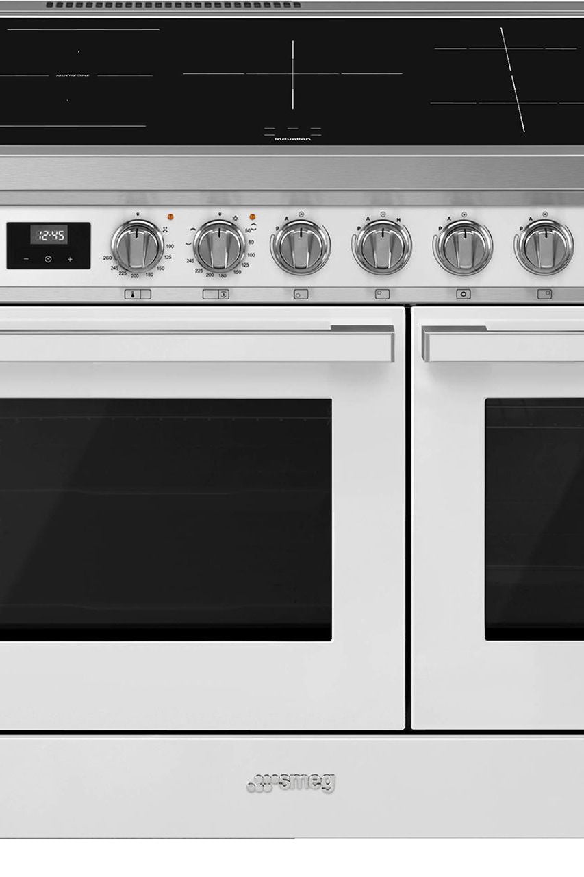 Black SMEG Portofino Range Cooker, Electric Induction, 900 mm