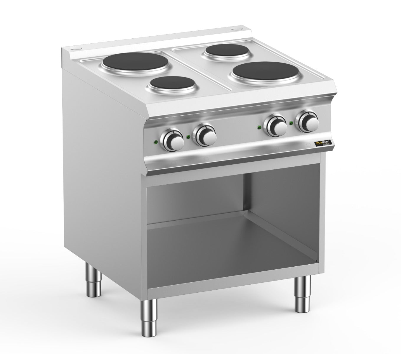 Light Gray Hobart Ecomax HEPR77A 4 Plate Round Hob on Open Cupboard, 8.2kW - Contact Us For Availability