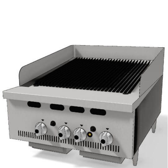 Dark Gray Hobart BCB600-1 Bonnet 600mm Gas Charbroiler, 14.8kW - Contact Us For Availability