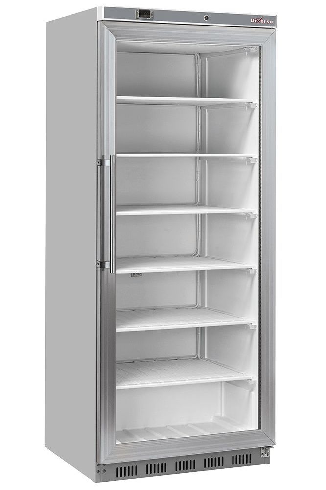 Gray Diverso WR-NG61-XV Freezer, static, glass door, 600 liters - stainless steel - Contact Us For Availability