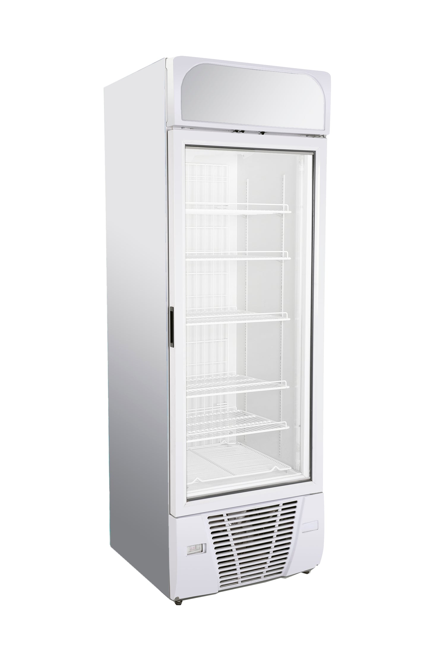 Light Gray Sterling Pro Green BBVF500 Large Capacity White Single Door Display Freezer, 496 Litres - In Stock