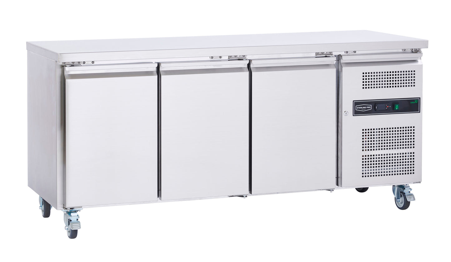 Light Gray Sterling Pro GRADED Cobus SPCR300P 3 Door Refrigerated Counter, 417 Litres - Out Of Stock