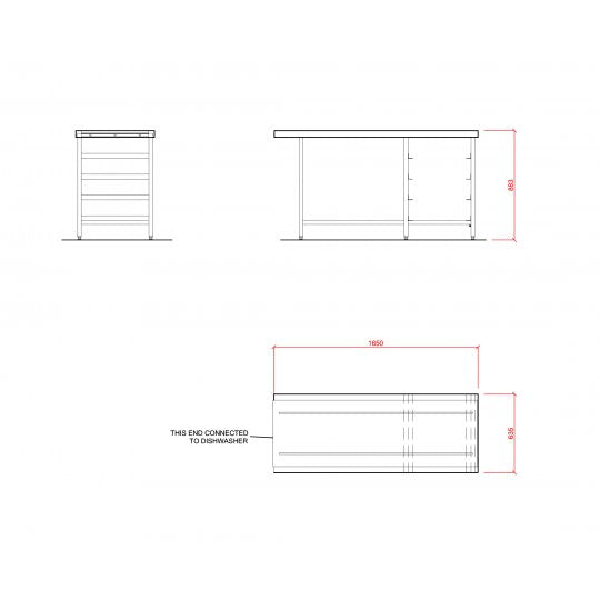 Lavender Hobart SCR1650 Outlet Single Rack Table - Contact Us For Availability