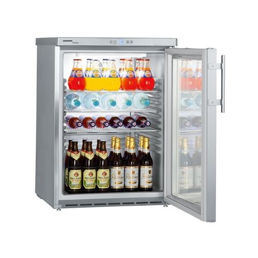 Gray Liebherr FKUv 1663 Glass Single Door Undercounter Fridge, 141 Litres - Contact Us For Availability