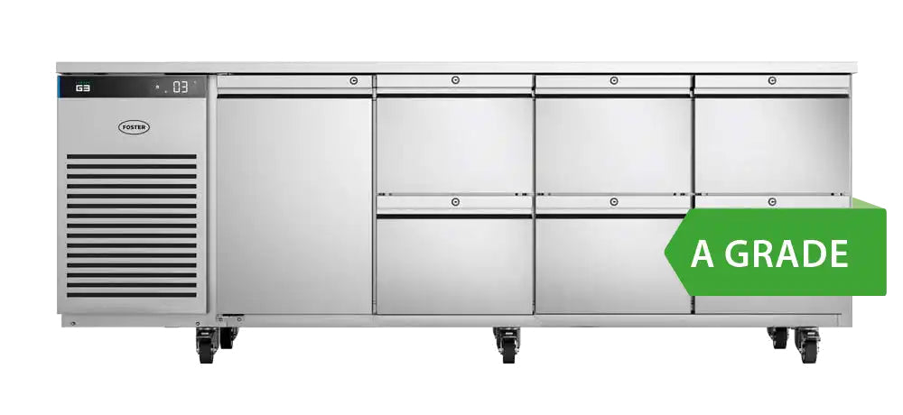 Light Gray Foster EP1/4H/43-314 EcoPro G3 1 Door & 6 Drawer Refrigerated Counter, 585 Litres - Contact Us For Availability