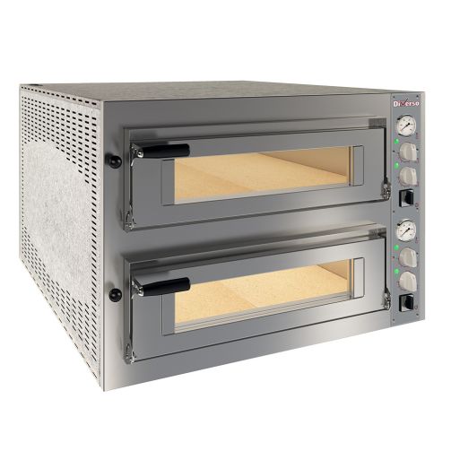 Rosy Brown Diverso WR-FD26-MF Electric oven 2x 6 pizzas diam.350mm, 2 rooms - Contact Us For Availability