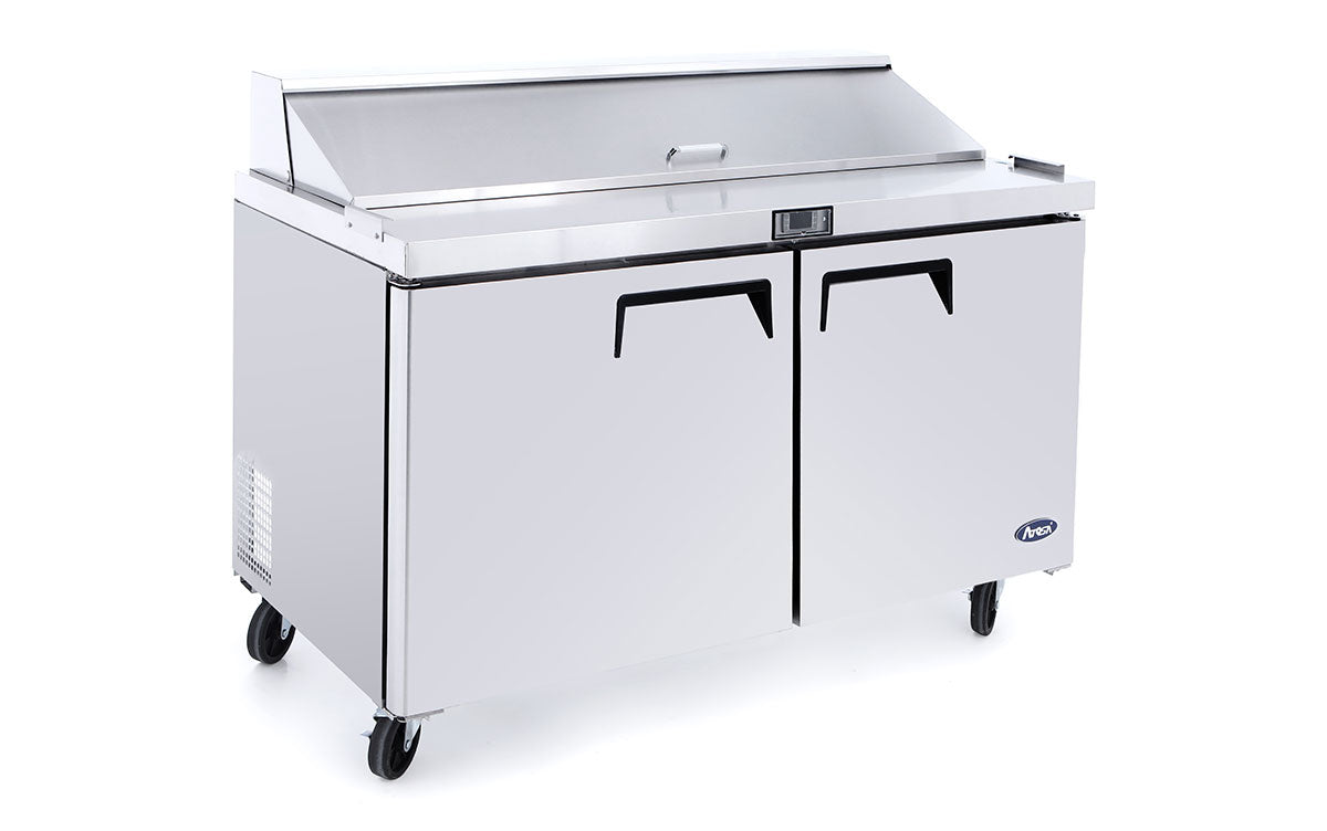 Light Gray Atosa MSF8302GR 2 Door Heavy Duty Ambient Preparation Counter, 379 Litres - Contact Us For Availability