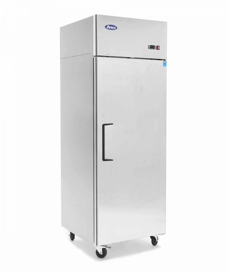 Light Gray Atosa YBF9207GR Slimline Single Door Upright Freezer, 410 Litres - Contact Us For Availability