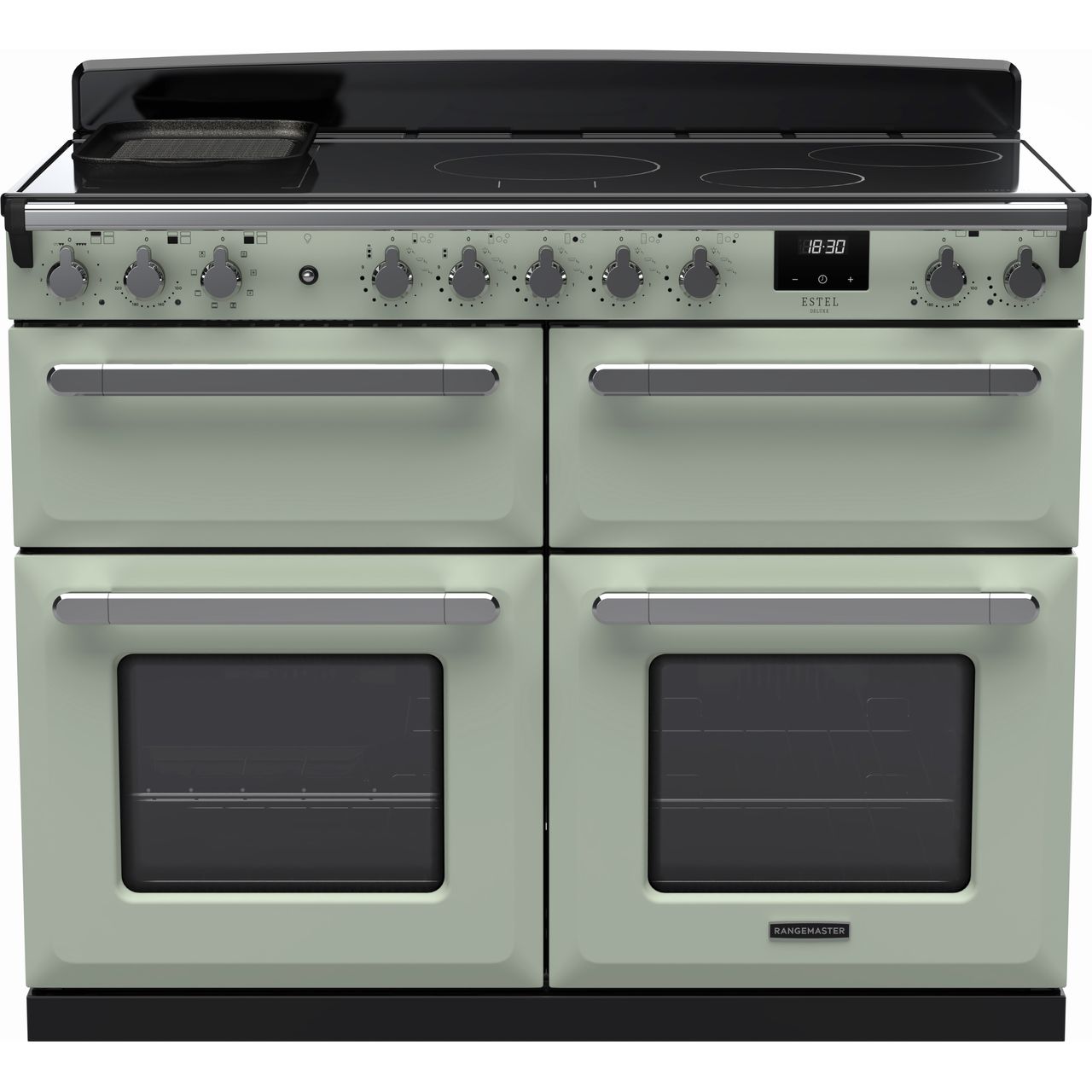 Light Slate Gray Rangemaster Estel Deluxe 110 Range Cooker, 1092 mm