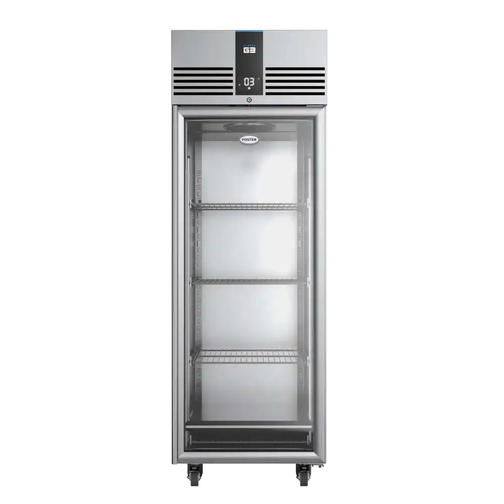 Gray Foster EP700G/41-438 EcoPro G3 Single Glass Door Refrigerated Upright Cabinet, 600 Litres - In Stock