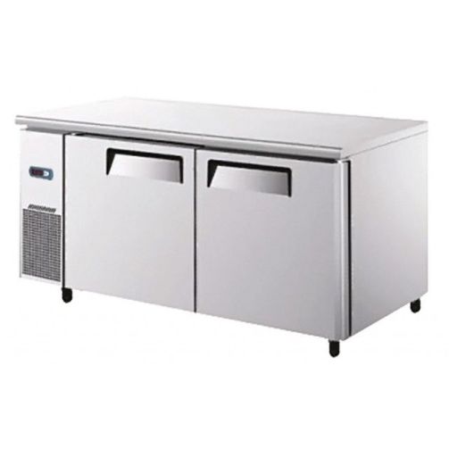 Light Gray Atosa YPF9022GR Two Door Stainless Steel Undercounter Fridge, 270ltrs - Contact Us For Availability