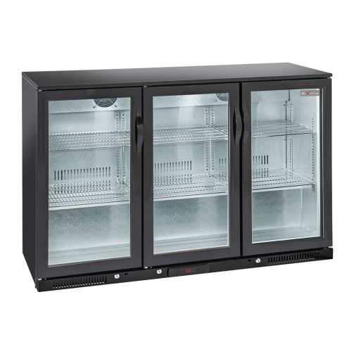 Dark Gray Diverso WR-TAB3-B3 Ventilated "back bar" bottle cooler, 3 swing glass doors - Contact Us For Availability