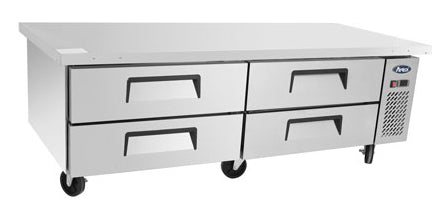 Light Gray Atosa MGF8453GR 4 Drawer Refrigerated Chef Base 340 Litres, 4 x 2/1GN - Contact Us For Availability