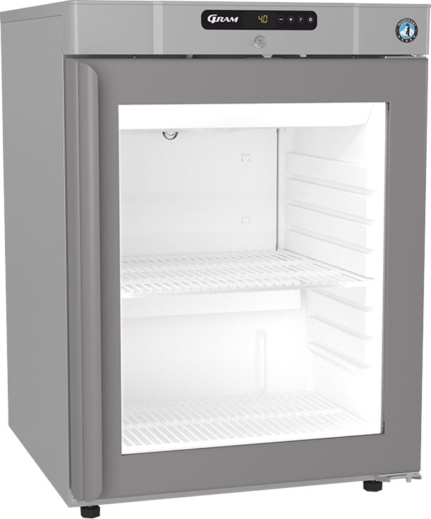 Light Slate Gray Hoshizaki Compact KG220 R-DR G U Glass Single Door Stainless Steel Undercounter Display Fridge, 123 Litres - Contact Us For Availability