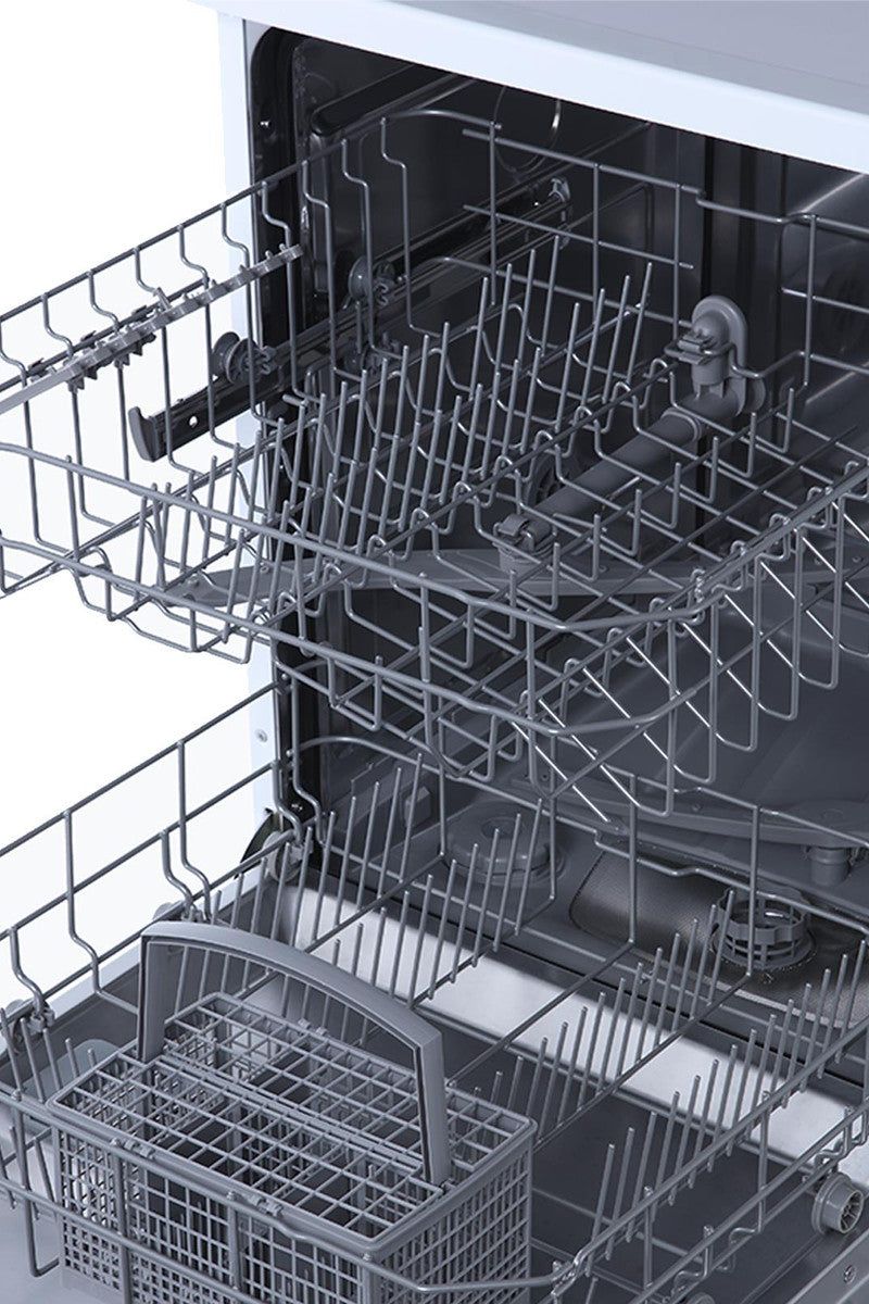 Dark Slate Gray SIA 60cm White Freestanding Dishwasher