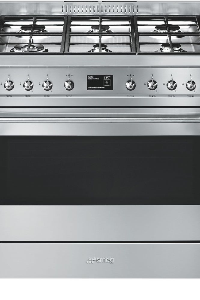 Gray SMEG Opera Range Cooker, 900 mm