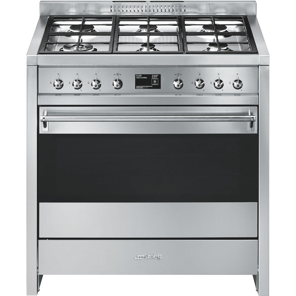 Gray SMEG Opera Range Cooker, 900 mm