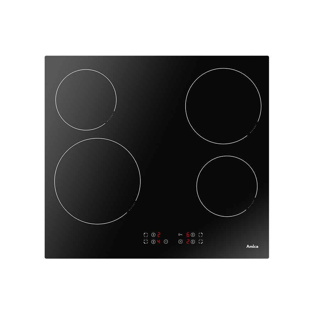 Black ACH6420FR Amica 60cm four zone ceramic hob