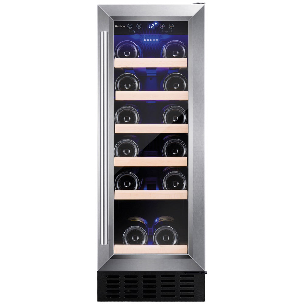 Light Gray AWC300SS Amica Freestanding slimline wine cooler