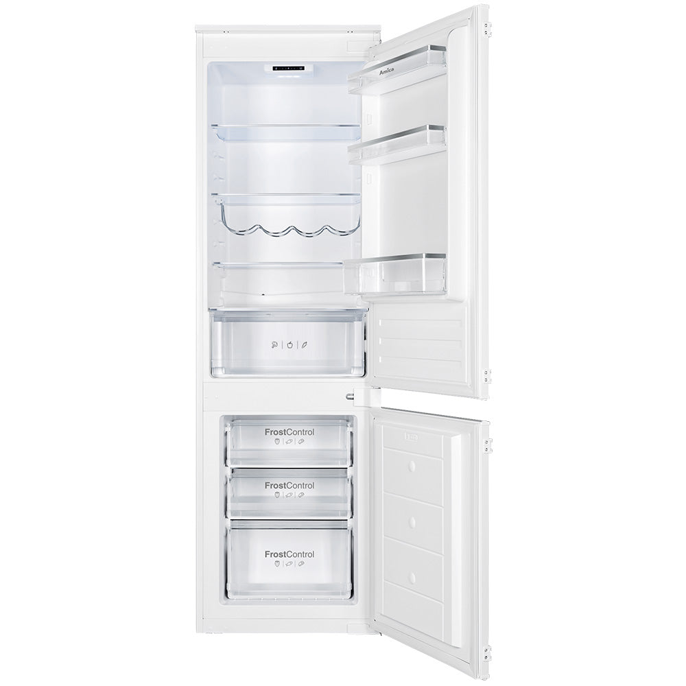 Lavender AMICA BK3163 54cm integrated 70/30 fridge freezer