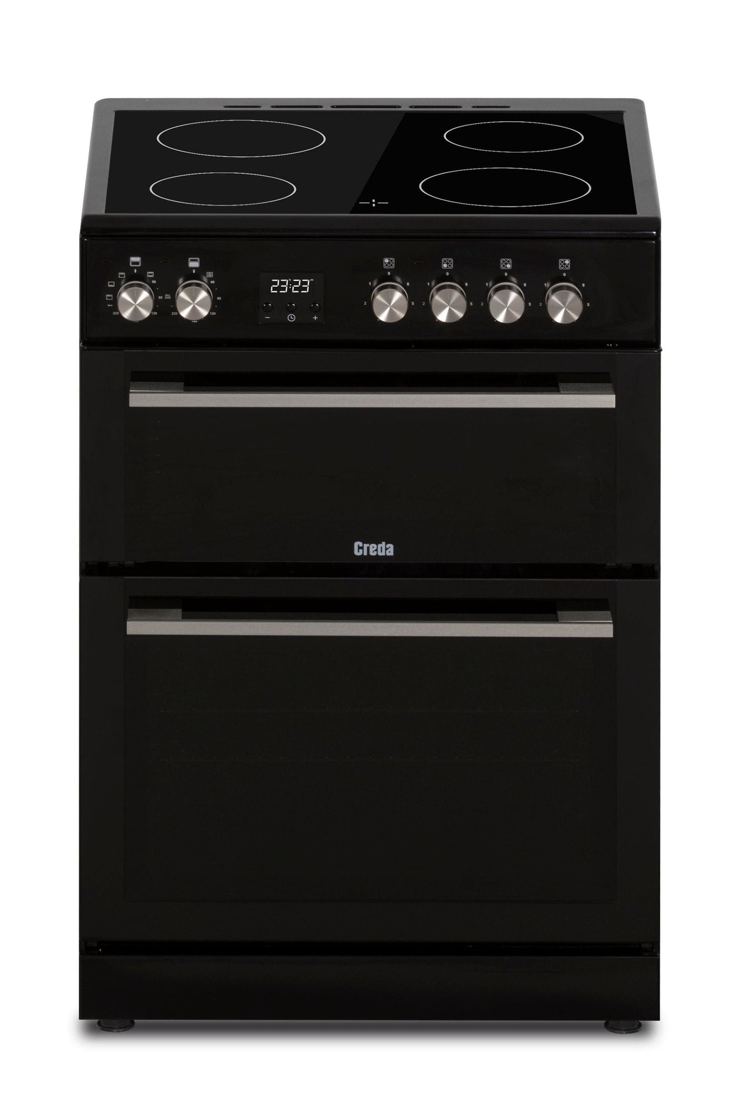 Black Creda C60CDOBL Black 60cm Ceramic Double