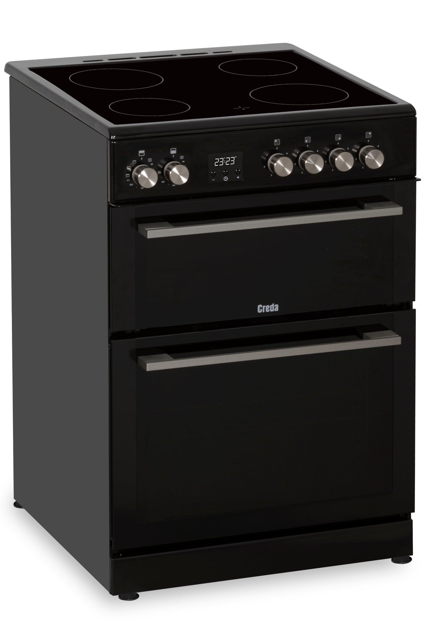 Black Creda C60CDOBL Black 60cm Ceramic Double