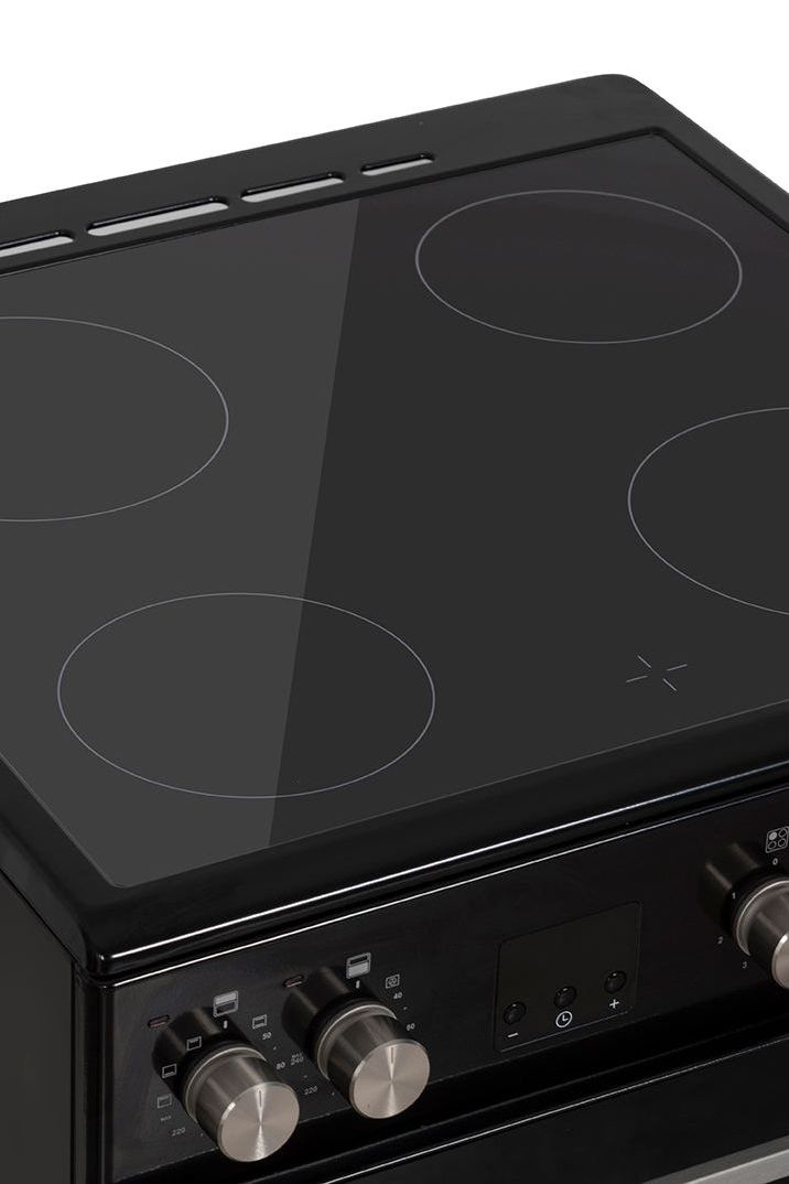 Dark Slate Gray Creda C60CDOBL Black 60cm Ceramic Double