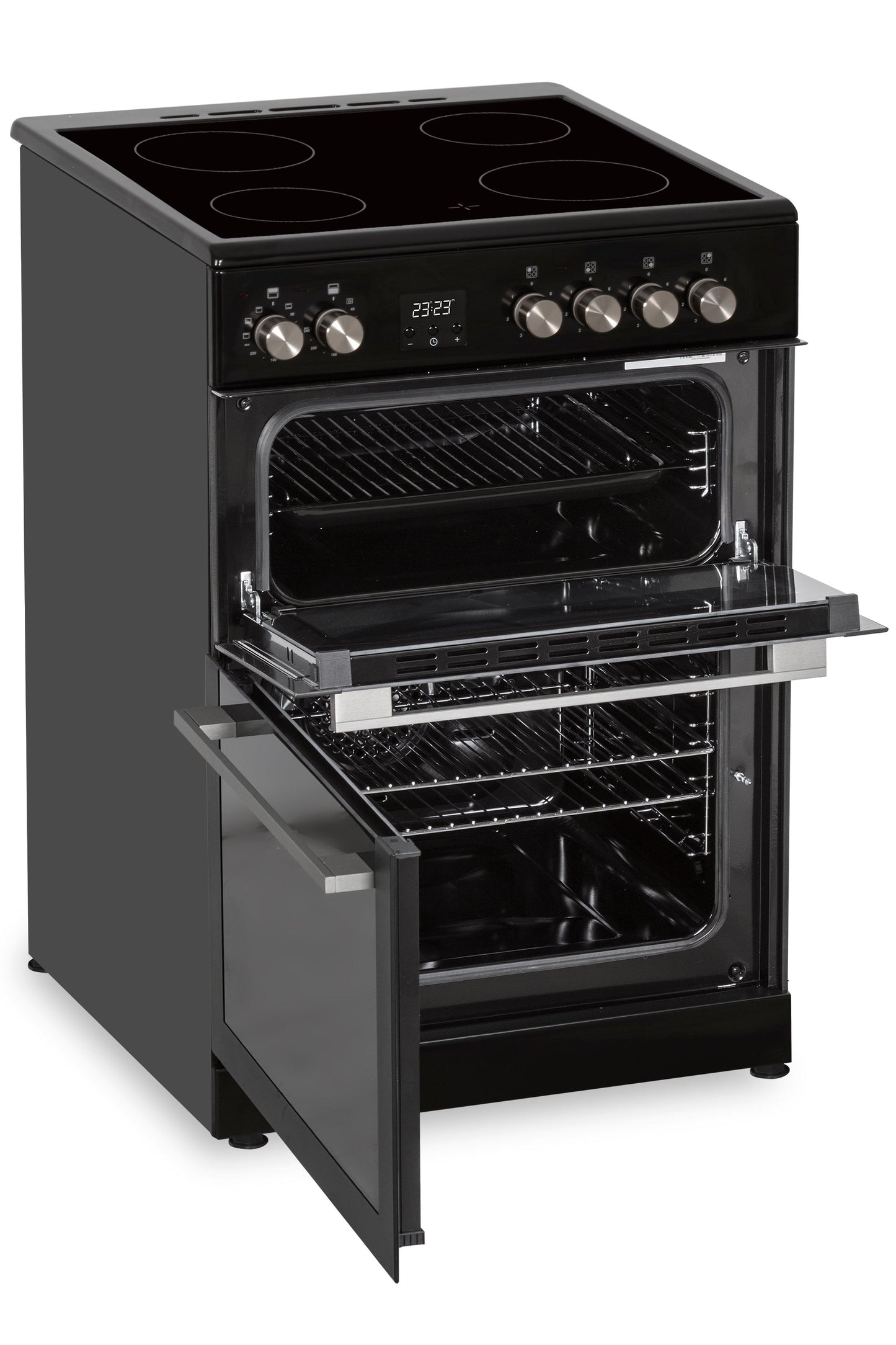 Dark Slate Gray Creda C60CDOBL Black 60cm Ceramic Double