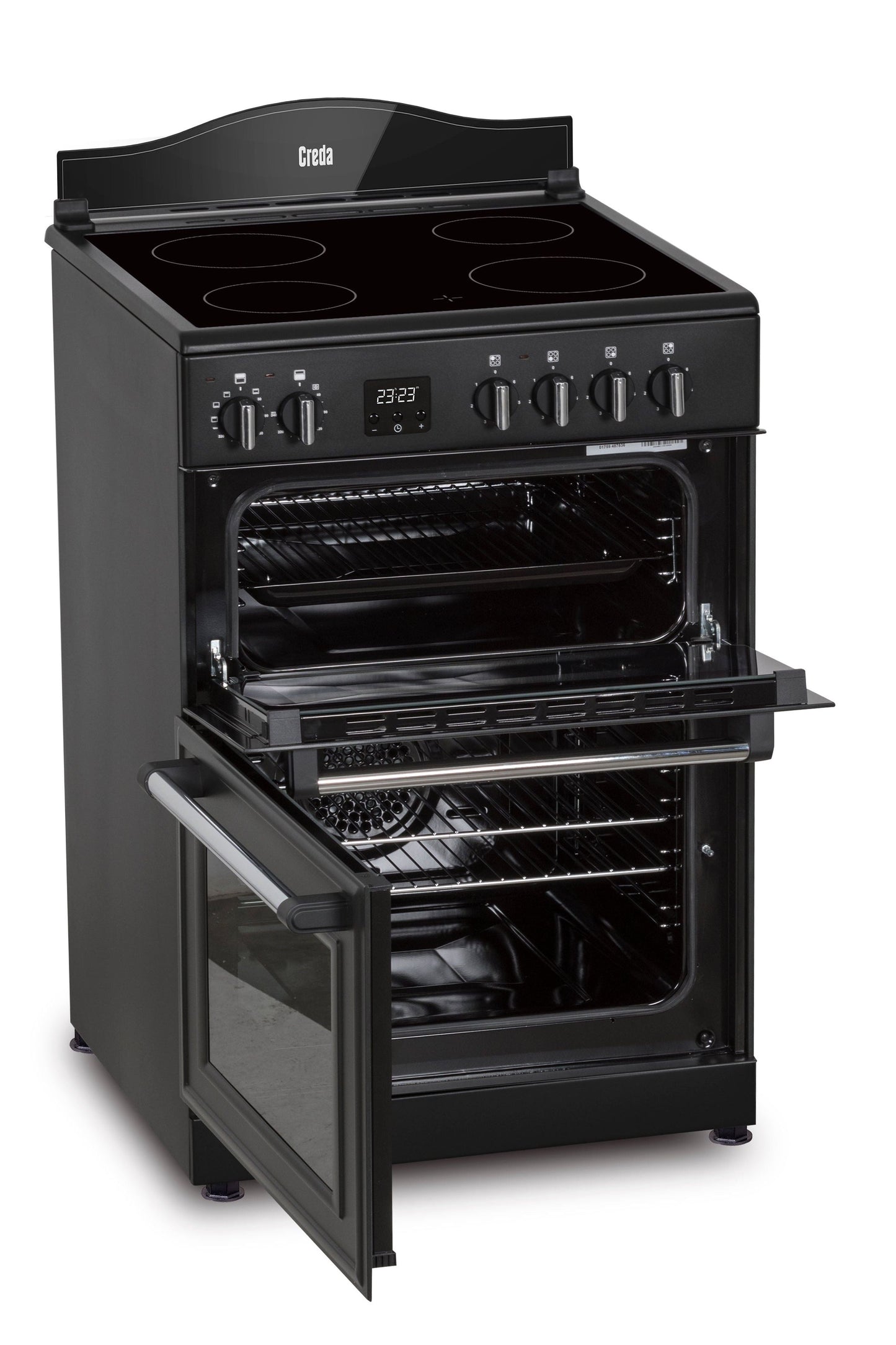 Dark Slate Gray Creda C60CMRA Mini Range Anthracite 60cm Ceramic Double