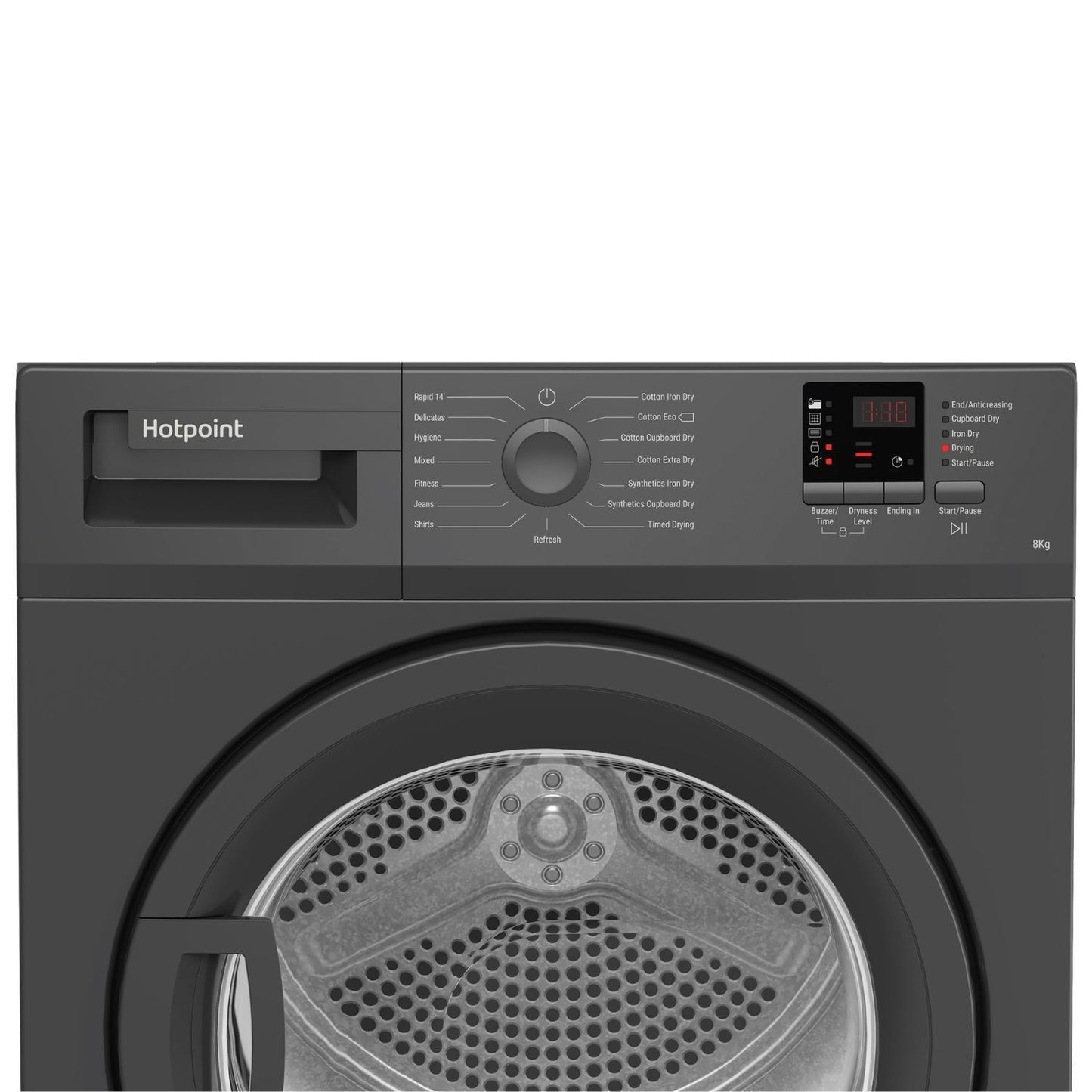 Dark Slate Gray Hotpoint 8kg Condenser Tumble Dryer - Graphite