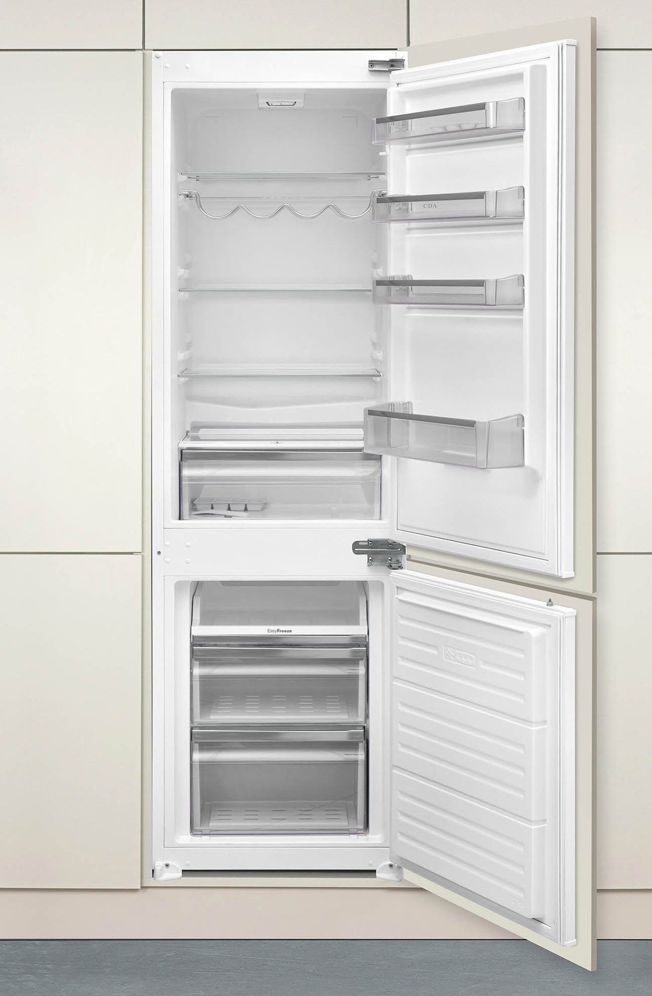Light Gray CDA CRI771 Integrated 70/30 combination fridge freezer