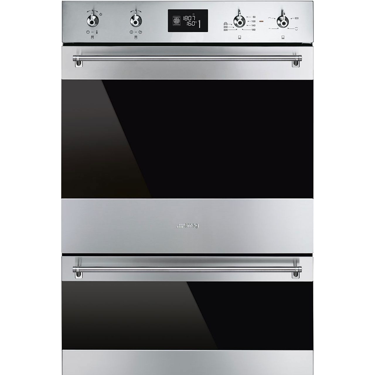 Black SMEG Classic Double Oven, Multifunction, 600 mm