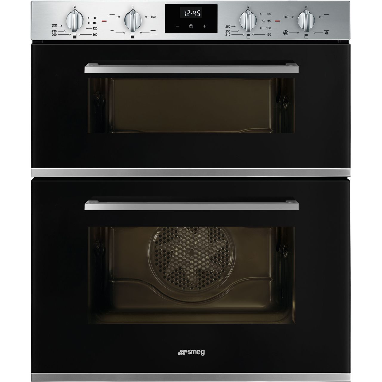 Black SMEG Cucina Multifunction, Built Under Double Oven