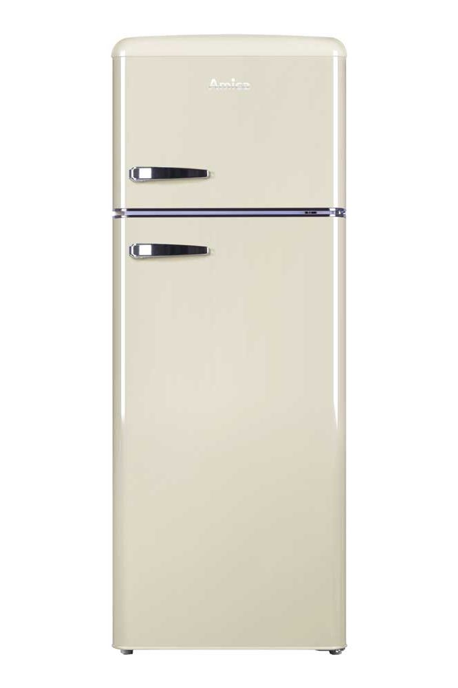 Light Gray FDR2213C Amica 55cm freestanding fridge freezer static 30/70 double door