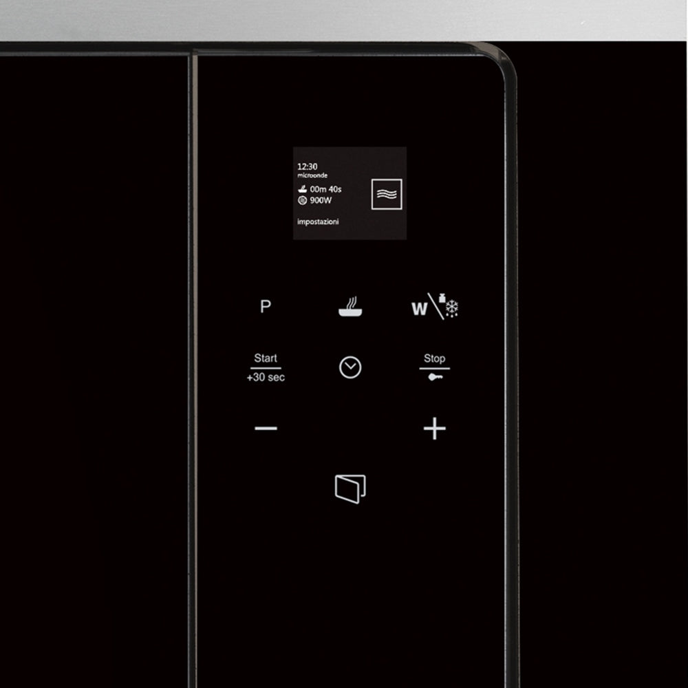 Black SMEG Classic Microwave Oven, with Electric Grill, Finger Friendly, Depth 320mm