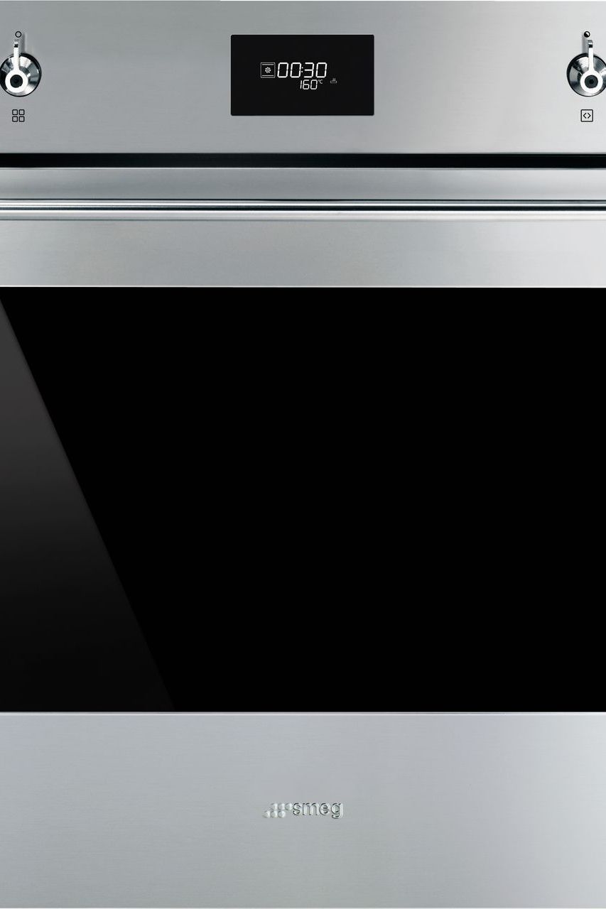 Black SMEG Single Oven, Pyrolitic Multifunction, Finger-Friendly, 600 mm