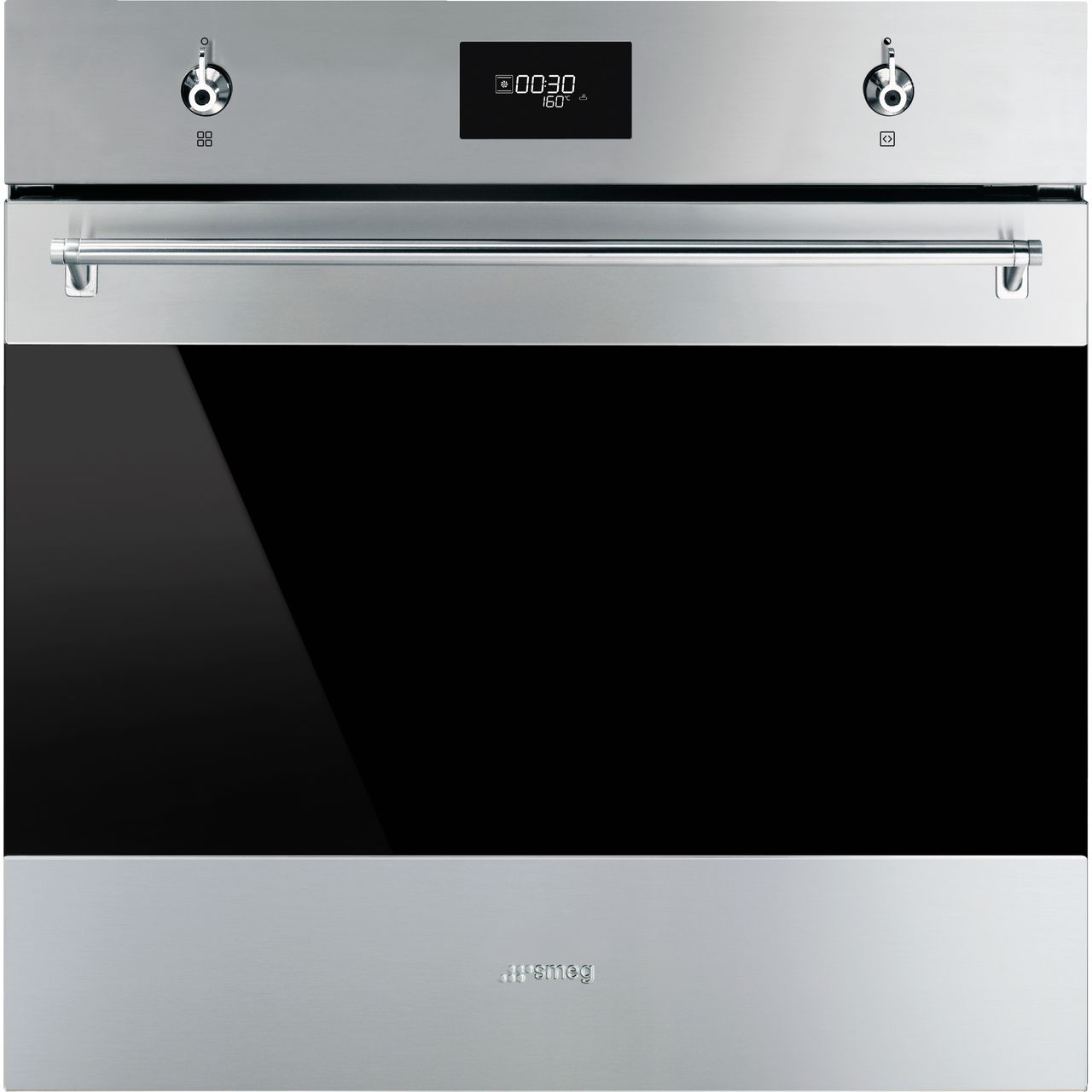 Black SMEG Single Oven, Pyrolitic Multifunction, Finger-Friendly, 600 mm