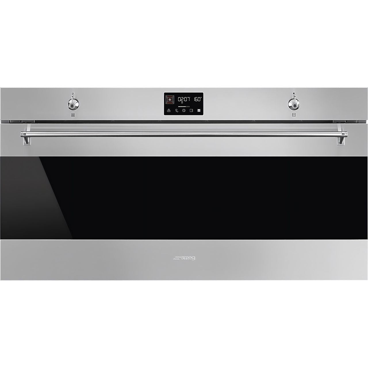Black SMEG Classic Single Oven, Multifunction, 900 mm