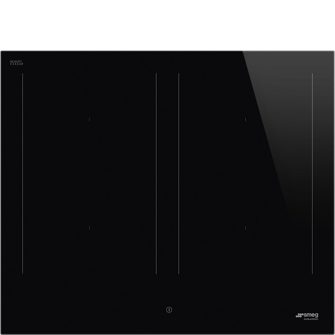 Black SMEG Induction Hob, Slider Touch Control, 600 mm