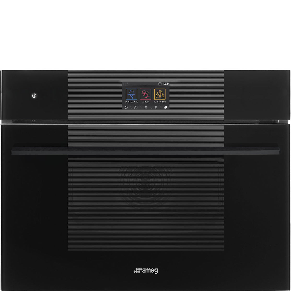Black SMEG Linea Galileo Speedwave Compact Combi Microwave Oven